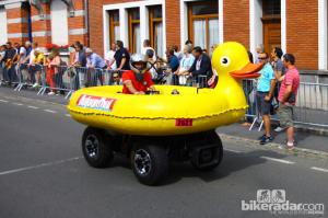 ...which was nothing on this motorised rubber duck from the Tour...
